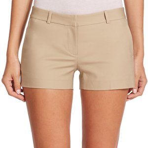 MICHAEL KORS Stretch-Cotton Shorts, Size 00, Khaki